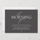 Invitation The Morning After, Post Wedding Brunch Elopement (Devant)