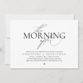 Invitation The Morning After, Post Wedding Brunch Elopement (Devant)