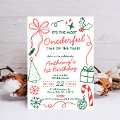 Invitation The Most Onederful Time Of The Year 1st Birthday