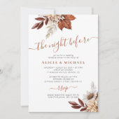 Invitation The night before fall wedding rehearsal dinner (Devant)