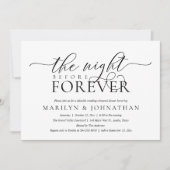 Invitation The Night Before Forever, Classy Rehearsal Dinner (Devant)