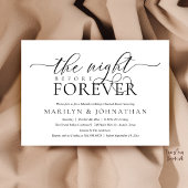 Invitation The Night Before Forever, Classy Rehearsal Dinner