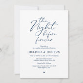 Invitation The Night Before Forever Romantic Rehearsal Dinner (Devant)