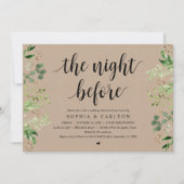 Invitation The Night Before, Greenery Kraft, Rehearsal Dinner (Devant)