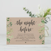 Invitation The Night Before, Greenery Kraft, Rehearsal Dinner (Debout devant)