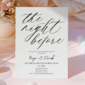Invitation The Night Before Minimal Wedding Rehearsal Dinner
