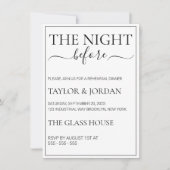 Invitation The Night Before | Minimalist Botanical Rehearsal  (Devant)