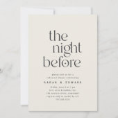 Invitation The Night Before | Minimalist Rehearsal Dinner (Devant)