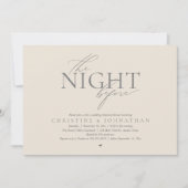 Invitation The Night Before, Modern Wedding Rehearsal Dinner  (Devant)