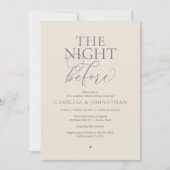 Invitation “The Night Before” Modern Wedding Rehearsal Dinner (Devant)