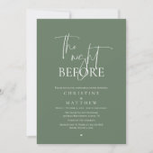 Invitation The Night Before, Modern Wedding Rehearsal Dinner (Devant)
