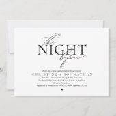 Invitation The Night Before, Modern Wedding Rehearsal Dinner  (Devant)