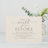 Invitation The Night Before, Modern Wedding Rehearsal Dinner (Debout devant)