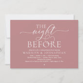Invitation The Night Before, Modern Wedding Rehearsal Dinner (Devant)