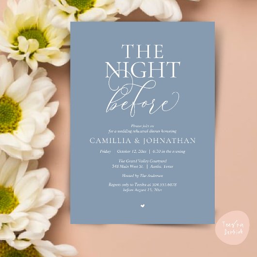Invitation “The Night Before” Modern Wedding Rehearsal Dinner