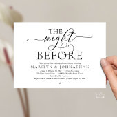 Invitation The Night Before, Modern Wedding Rehearsal Dinner