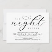 Invitation The Night Before, Modern Wedding Rehearsal Dinner (Devant)