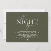 Invitation The Night Before, Modern Wedding Rehearsal Dinner  (Devant)