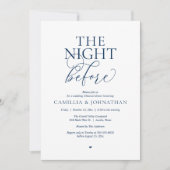Invitation “The Night Before” Modern Wedding Rehearsal Dinner (Devant)