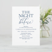 Invitation “The Night Before” Modern Wedding Rehearsal Dinner (Debout devant)