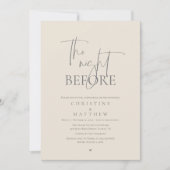 Invitation The Night Before, Modern Wedding Rehearsal Dinner (Devant)