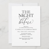 Invitation “The Night Before” Modern Wedding Rehearsal Dinner (Devant)