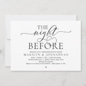 Invitation The Night Before, Modern Wedding Rehearsal Dinner (Devant)