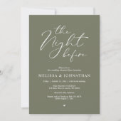 Invitation The Night Before Romantic Wedding Rehearsal Dinner (Devant)