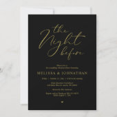 Invitation The Night Before Romantic Wedding Rehearsal Dinner (Devant)