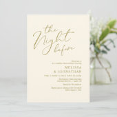 Invitation The Night Before Romantic Wedding Rehearsal Dinner (Debout devant)