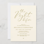 Invitation The Night Before Romantic Wedding Rehearsal Dinner (Devant)
