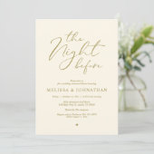 Invitation The Night Before Romantic Wedding Rehearsal Dinner (Debout devant)