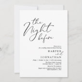 Invitation The Night Before Romantic Wedding Rehearsal Dinner (Devant)