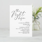 Invitation The Night Before Romantic Wedding Rehearsal Dinner (Debout devant)