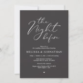 Invitation The Night Before Romantic Wedding Rehearsal Dinner (Devant)
