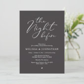 Invitation The Night Before Romantic Wedding Rehearsal Dinner (Debout devant)