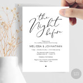Invitation The Night Before Romantic Wedding Rehearsal Party