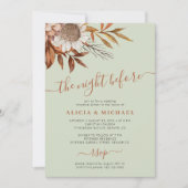 Invitation The night before rustic boho rehearsal dinner (Devant)