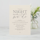 Invitation “The Night Before We Do” Modern Rehearsal Dinner (Debout devant)