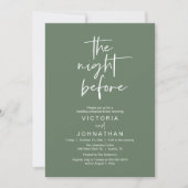 Invitation The Night Before, Wedding Rehearsal Dinner Party (Devant)
