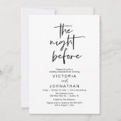 Invitation The Night Before, Wedding Rehearsal Dinner Party (Devant)