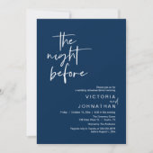 Invitation The Night Before, Wedding Rehearsal Party Dinner (Devant)