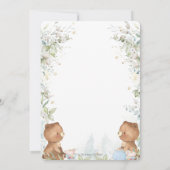 Invitation Thé Nounours mignon pour deux 2e fête d'anniversai (Dos)