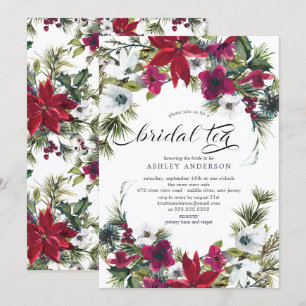 Invitation Thé nuptial à Fête des mariées blanche de Red Poin