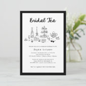 Invitation Thé nuptial à Fête des mariées de la main de Whims (Debout devant)