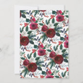 Invitation Thé nuptial à Fête des mariées florale (Dos)