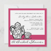 Invitation Thé nuptial avec couleur changeable (Devant)