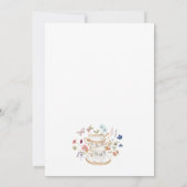 Invitation Thé nuptial floral (Dos)