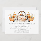 Invitation Thé nuptial floral d'automne de charme (Devant)