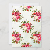 Invitation Thé nuptial Holly Floral Fête des mariées (Dos)